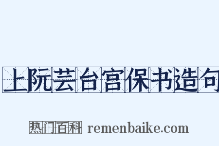 上阮芸台宫保书造句是什么意思的图片